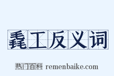 毳工反义词是什么意思的图片